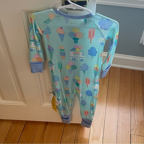 NWT Little Sleepies Bamboo Sweet Scoops Ice Cream Print Zippy Pajama 12-18M - Picture 4 of 4